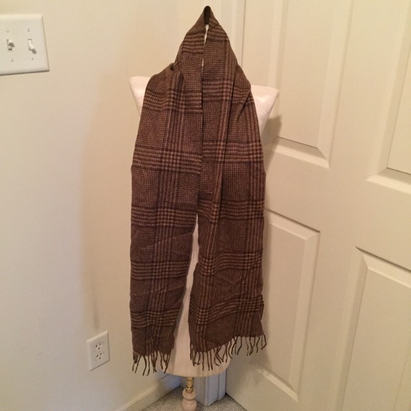 100% cashmere men’s scarf print ad item unused
